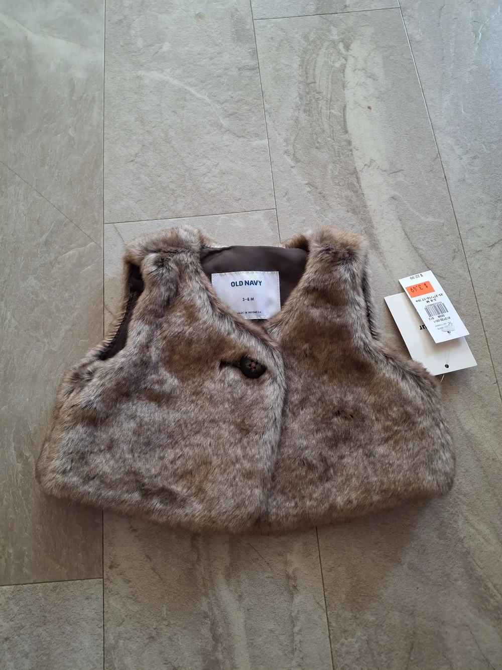 Lilac 'My Heart is Swimming' Baby Tank + Faux Fur Vest Set